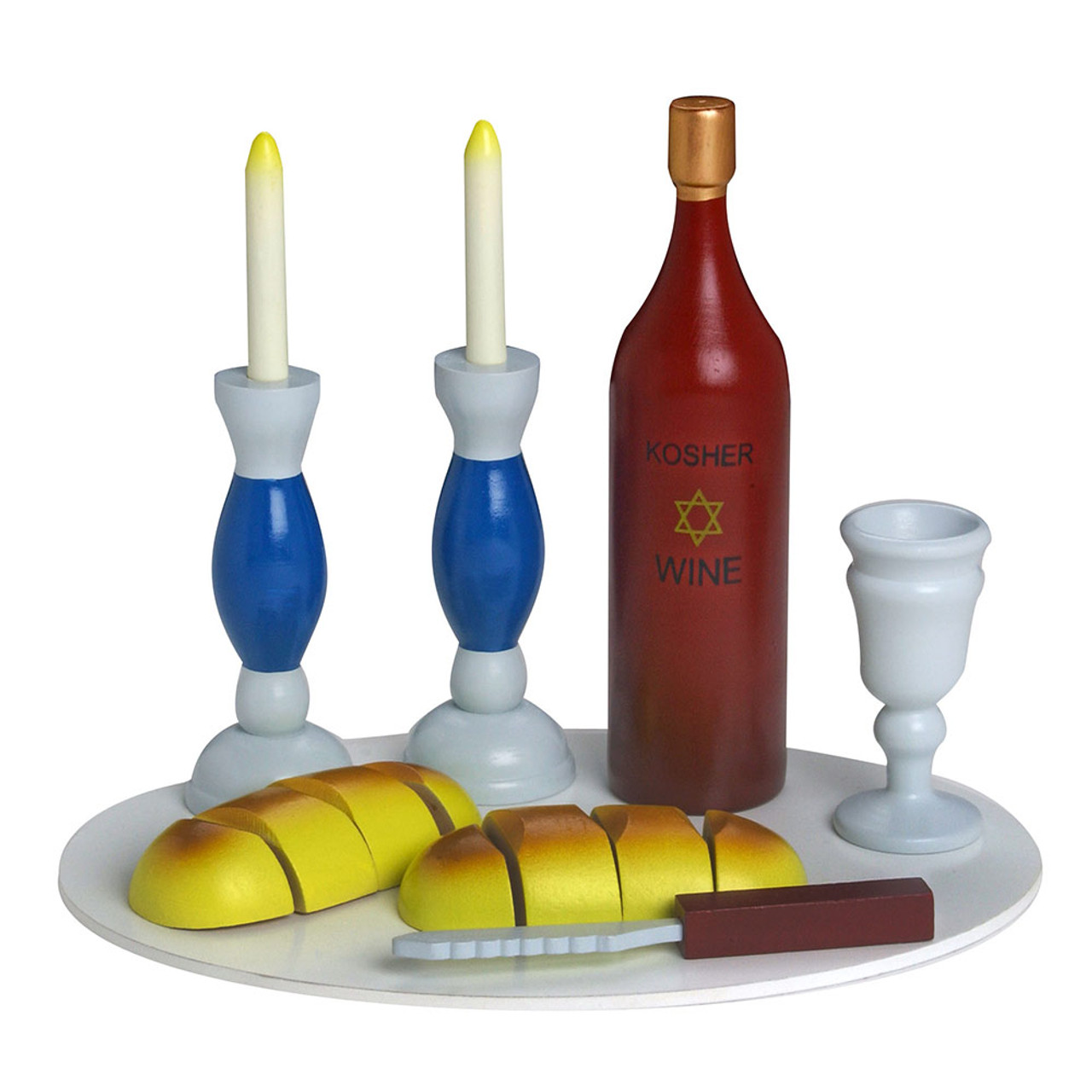 Colorful Shabbat Wooden Play Set Large