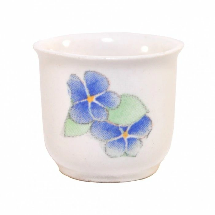 White Patterned Flower Pot
