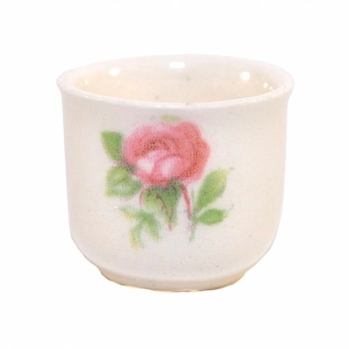 Small White Patterned Flower Pot