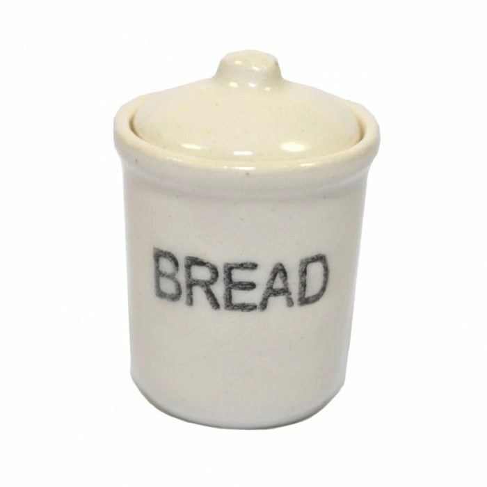 White Printed Bread Bin