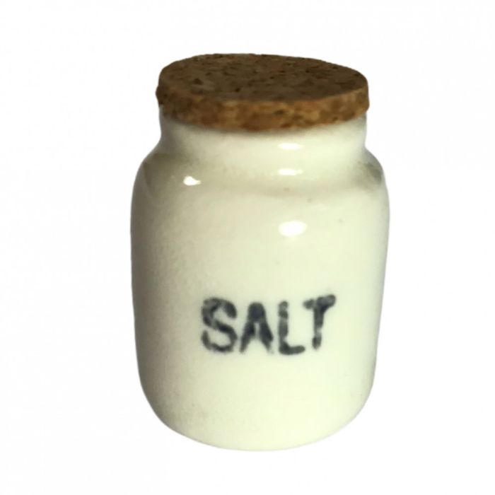 White Salt Storage Jar