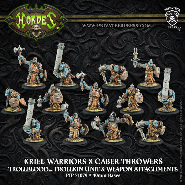 Hordes: Trollbloods - Kriel Warriors, Trollkin Unit and Weapons Attach