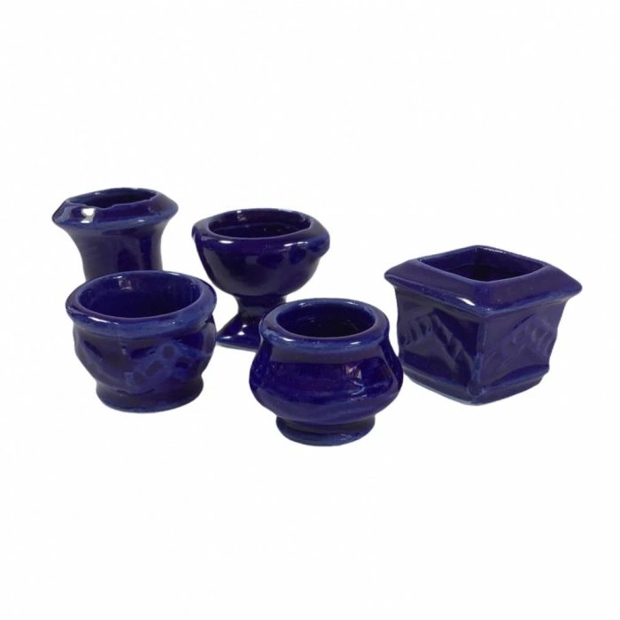 Blue Pots, Pack of 5