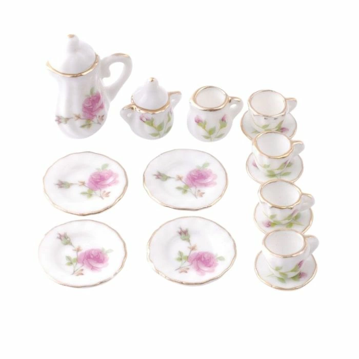 Pink Rose Coffee Set