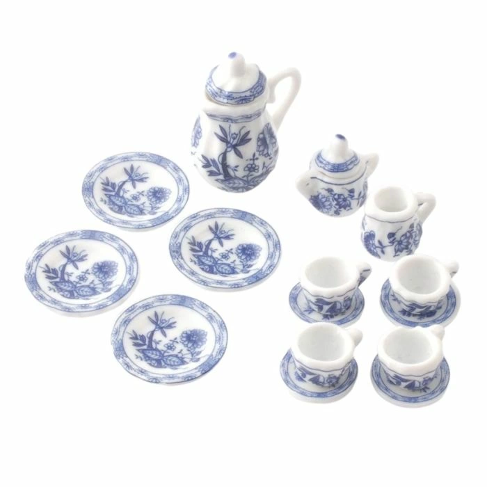 Blue Patterned Tea Or Coffee Set
