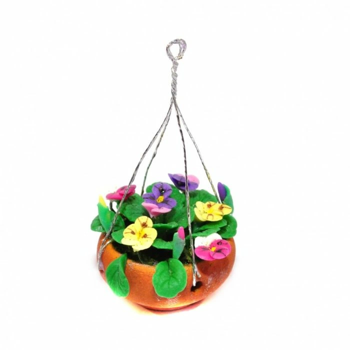 Hanging Basket with Pansies