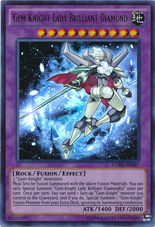 Gem-Knight Lady Brilliant Diamond (CORE-EN047) Ultra Rare - Near Mint