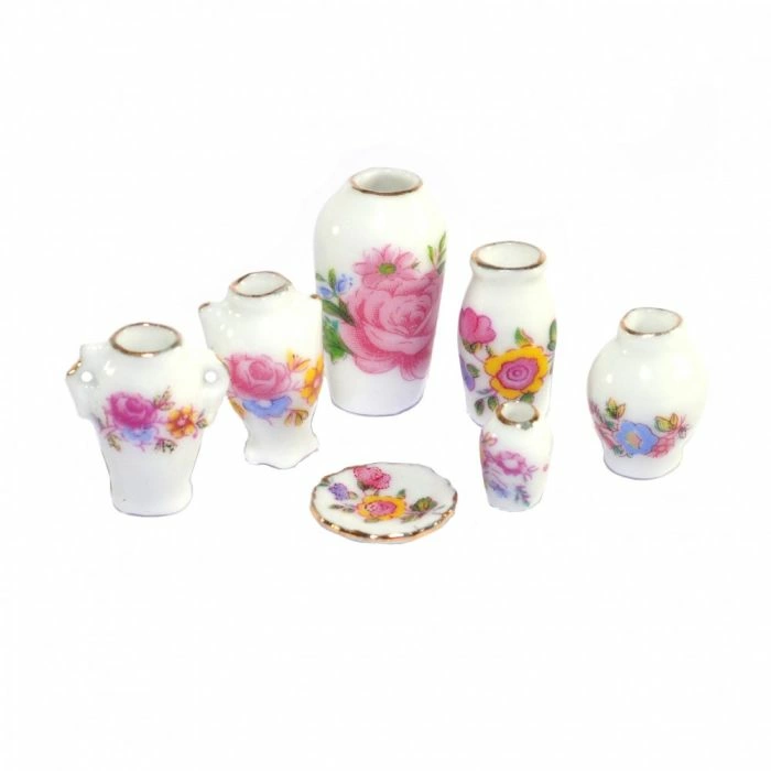 Floral Vase Set, 7 Pieces