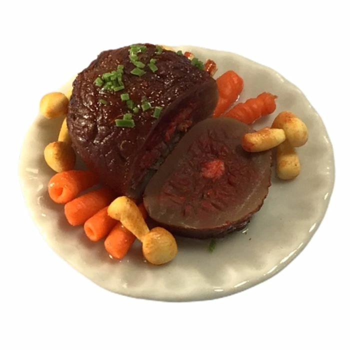 Roast Lamb On Serving Plate