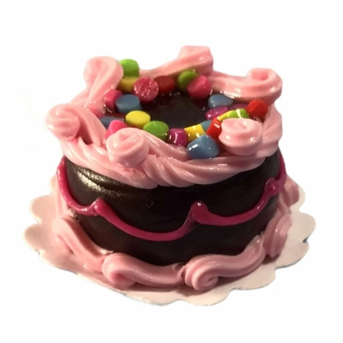 Chocolate Cake Decorated with Sweets