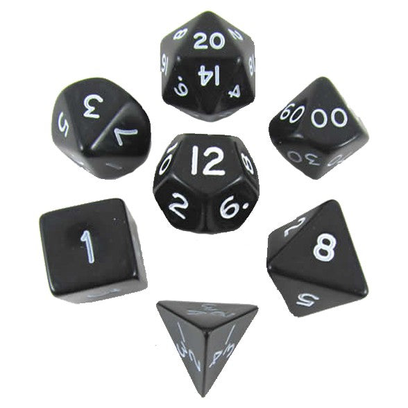 KPL 06035: Jumbo - Poly Set: Black w/ white (7)