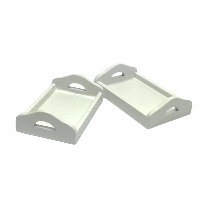 Wooden Tray White Pack of 2