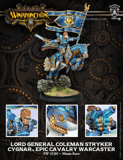 Warmachine: Cygnar - Lord General Coleman Stryker, Epic Cavalry Warcas