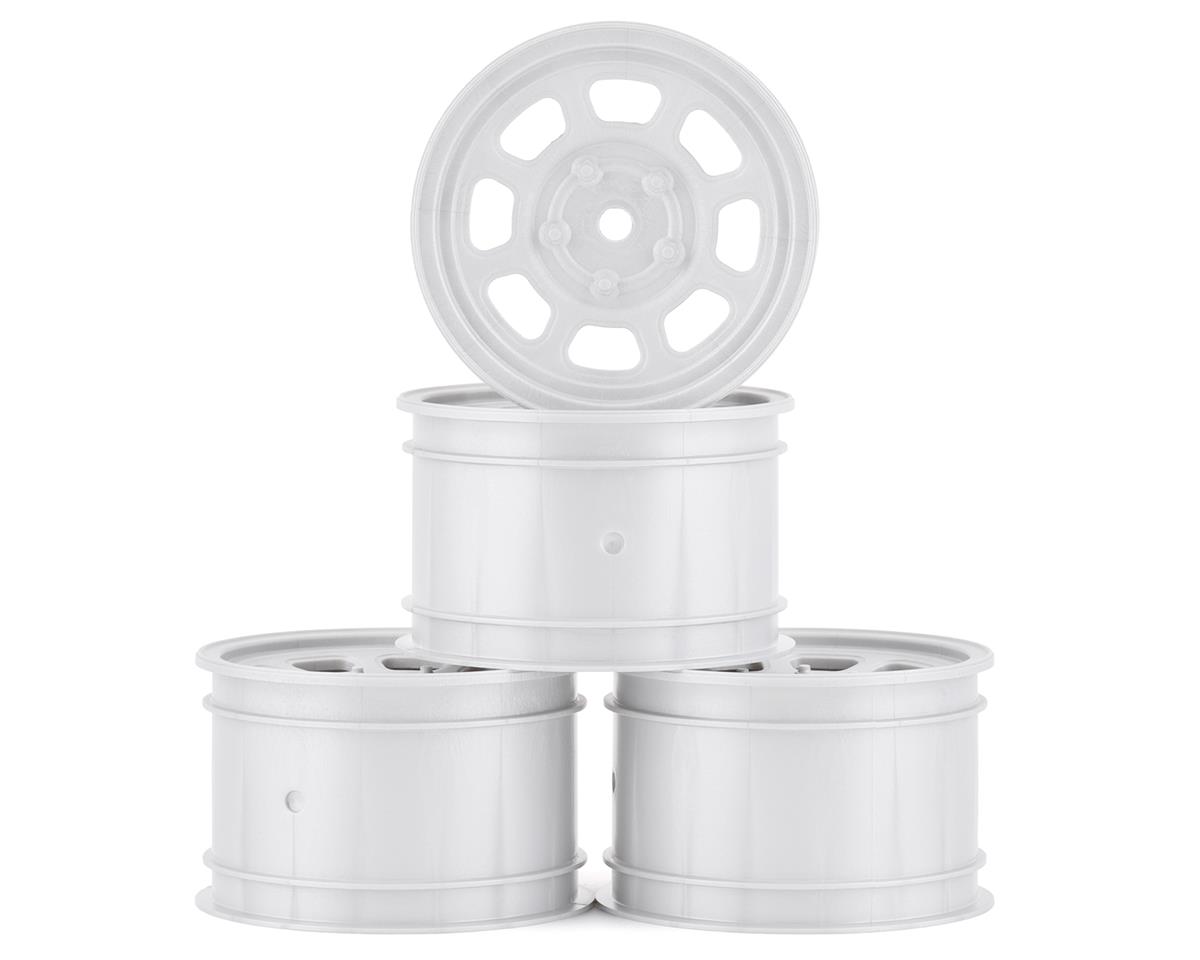 DE Racing Speedway Rear Wheels (White) (4) (Custom Works/B6)