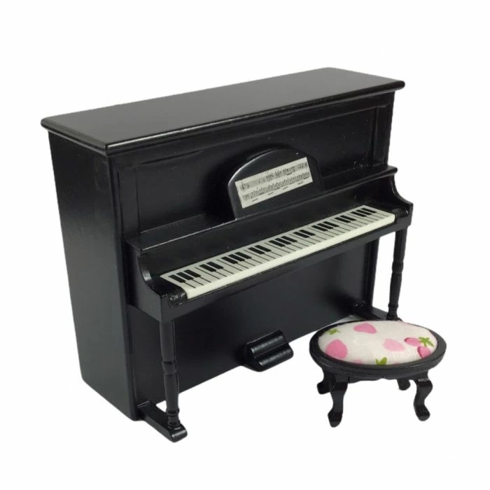 Black Piano with Stool