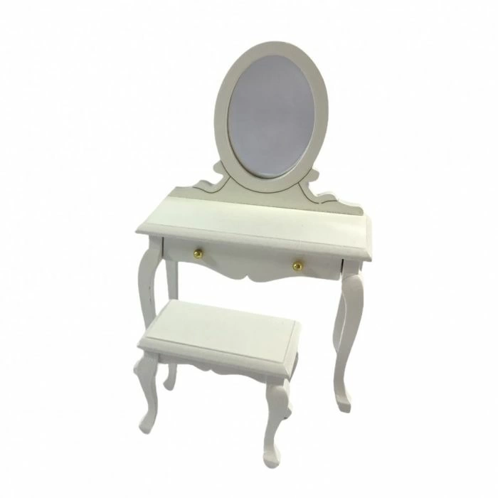 White Dressing Table and Stool
