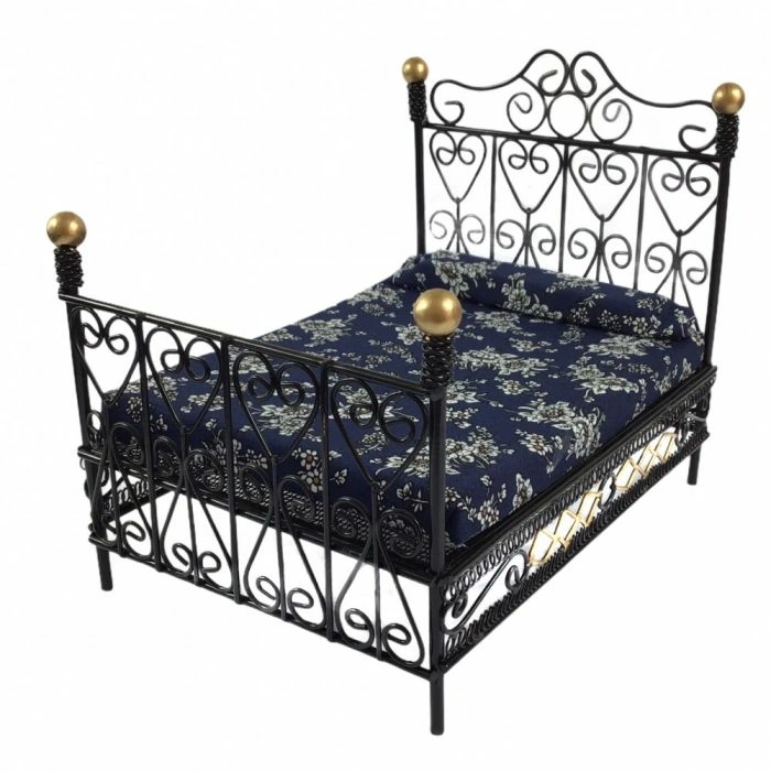 Black Cast Iron Double Bed