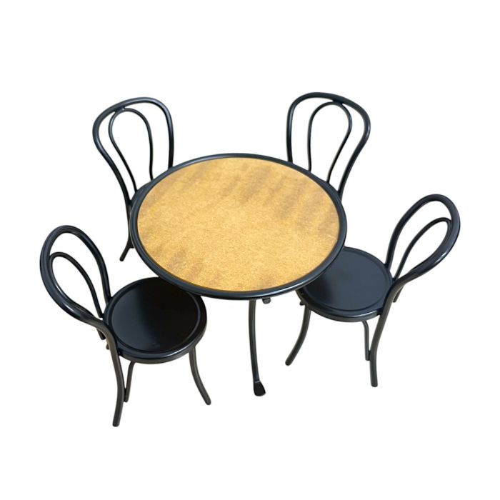 Black Metal Table and Chairs