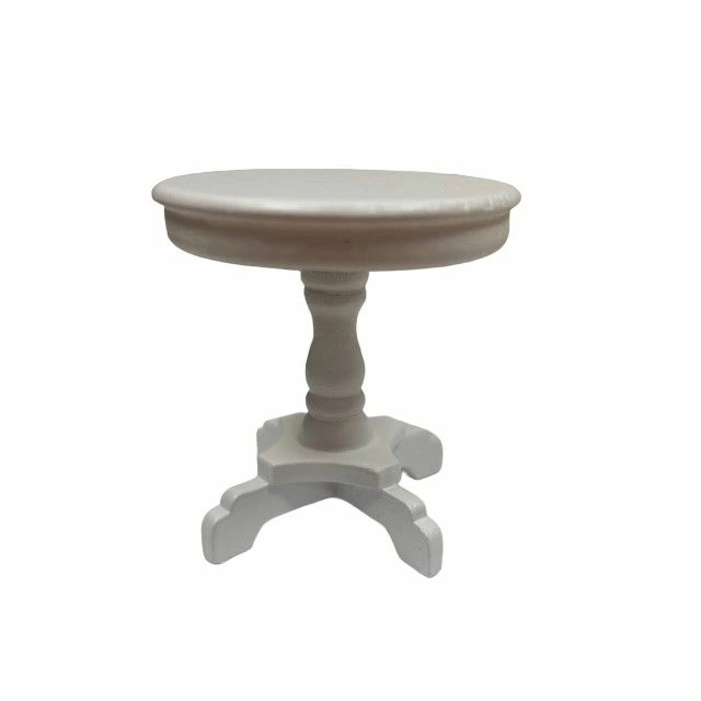 White Round Side Table