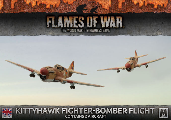 Flames of War: WWII: British (BBX46) - Kittyhawk Fighter-Bomber Flight