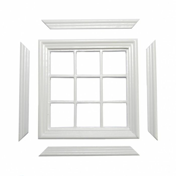 White 9 Pane Window