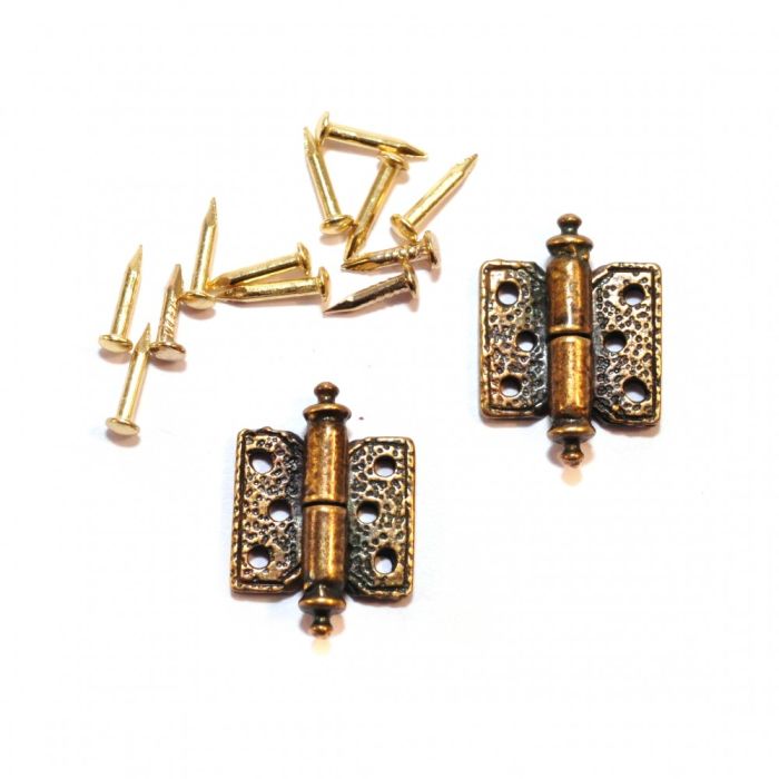 Antique Square Hinges, Pack of 2