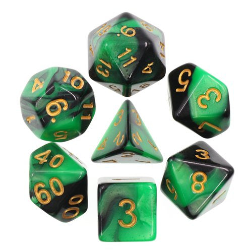 HDB-02: Blend - Green/Black Poly Set (7)