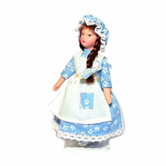 Victorian Girl In Blue Dress