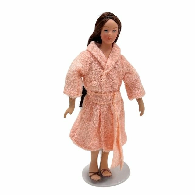 Woman In Pink Bathrobe