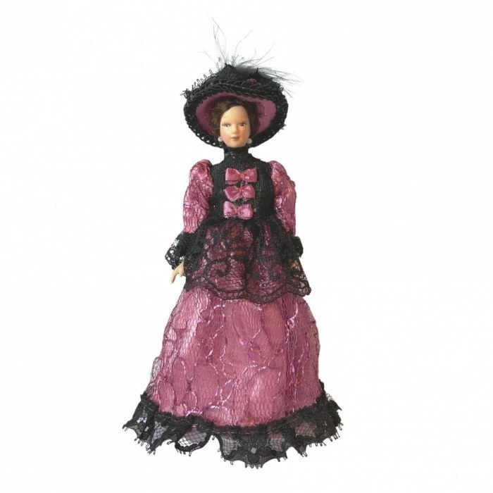 Woman In Purple Dress with Hat