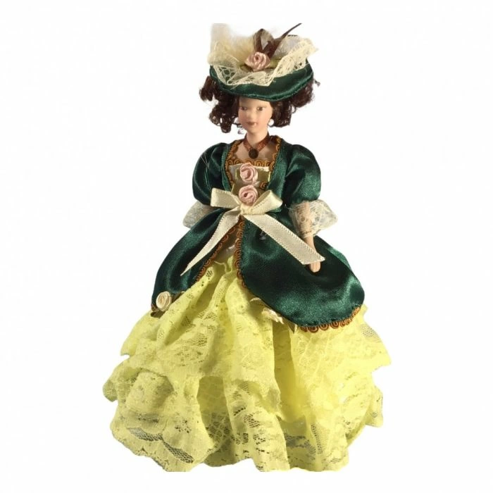 Traditional Lady Doll In Green Dress
