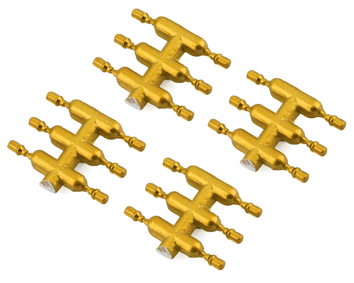 DS Racing Drift Element Scale Lug Nuts (Gold) (24) (Short)