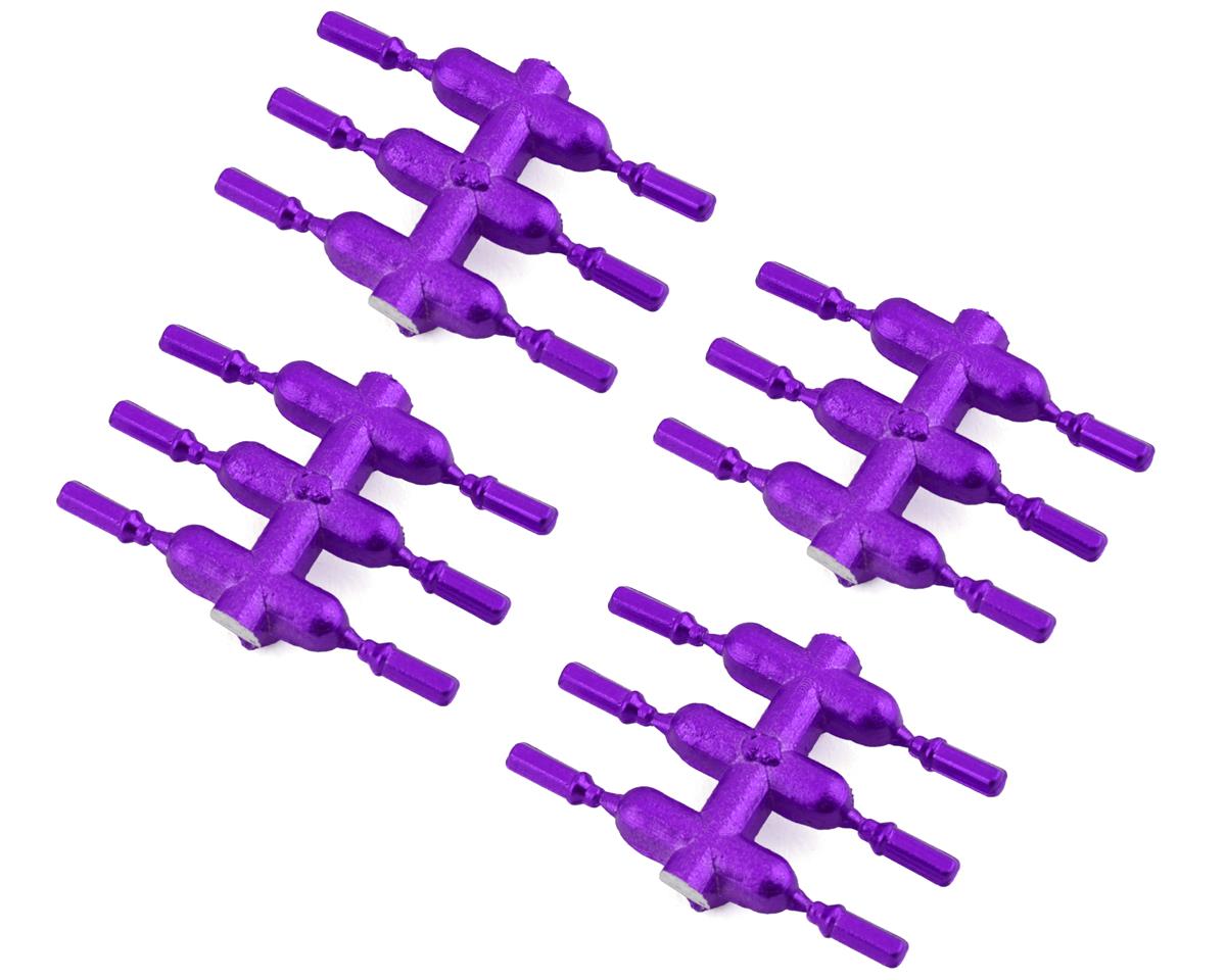 DS Racing Drift Element Scale Lug Nuts (Purple) (24) (Long)
