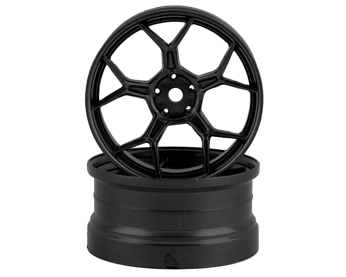 DS Racing Feathery Split Spoke Drift Wheels (Gunmetal) (2) (6mm Offset) w/12mm Hex