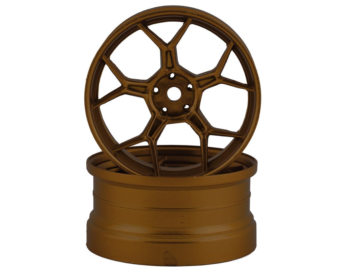 DS Racing Feathery Split Spoke Drift Wheels (Bronze) (2) (6mm Offset) w/12mm Hex