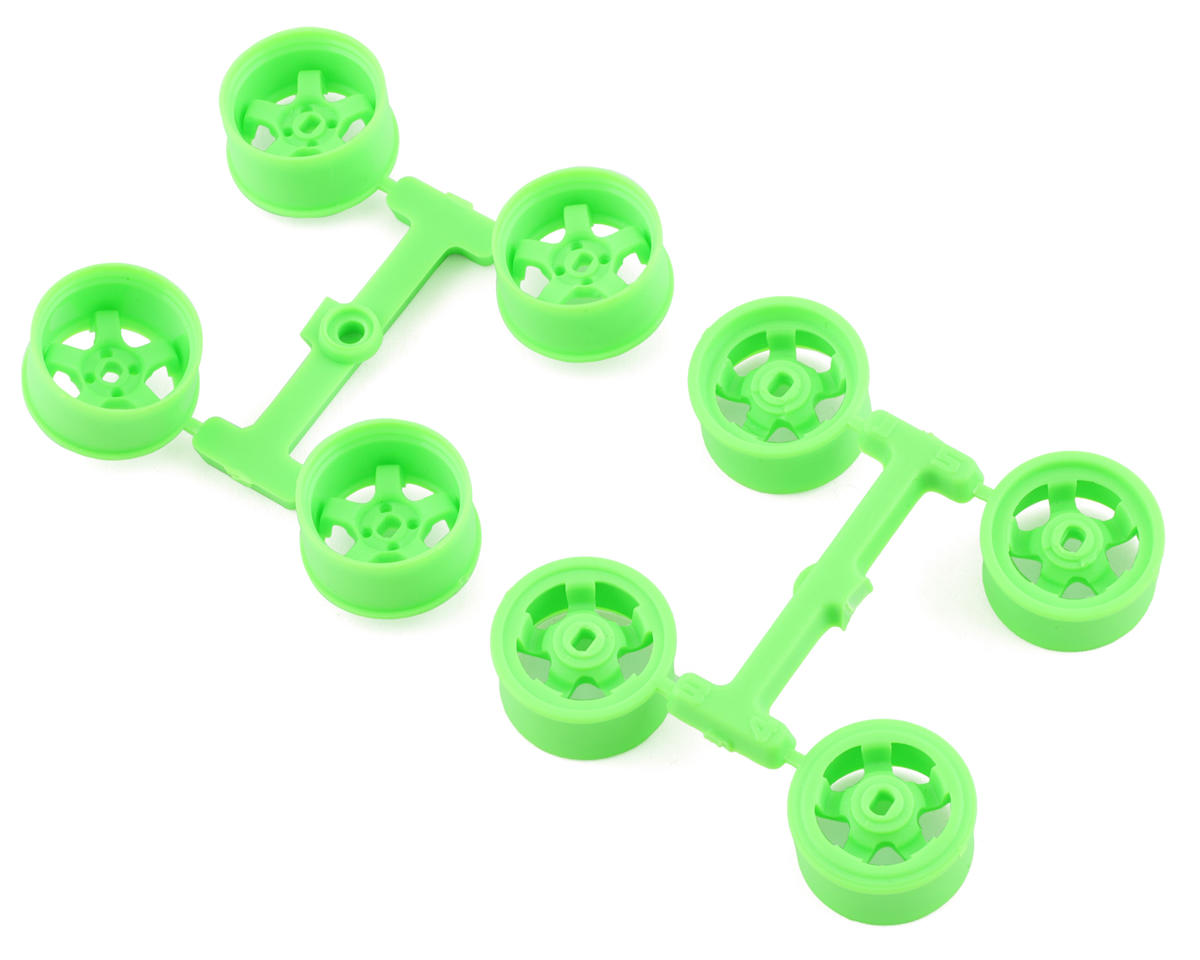 DS Racing Kyosho Mini Z 11mm Wide Drift Rims (1/2/3/4 Offset) (Flu Green)