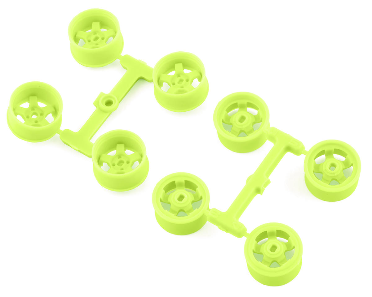 DS Racing Kyosho Mini Z 11mm Wide Drift Rims (1/2/3/4 Offset) (Flu Lime)