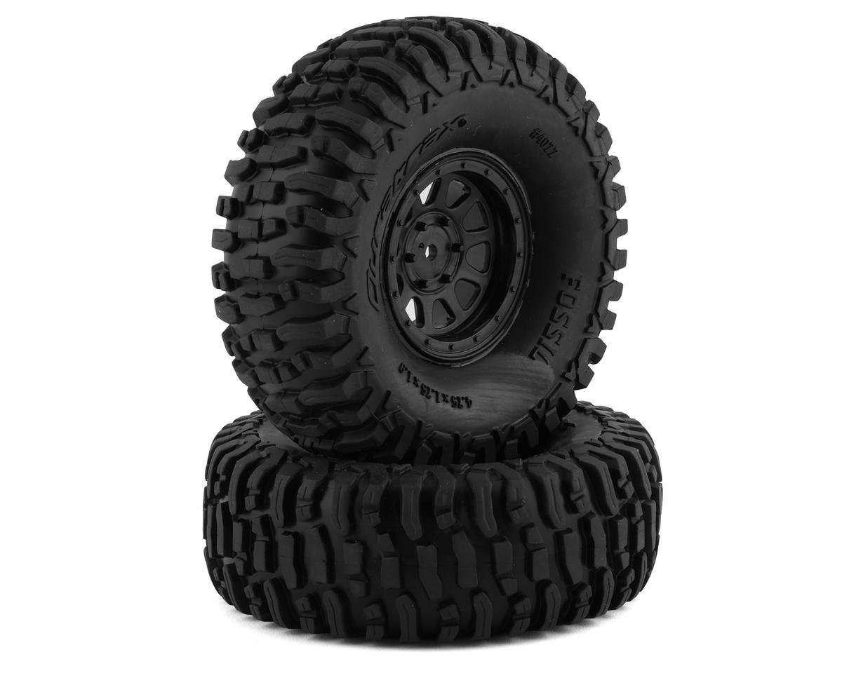 DuraTrax Fossil 1.9" Pre-Mounted Crawler Tires w/Kodiak Wheels (Black) (2) w/12mm Hex
