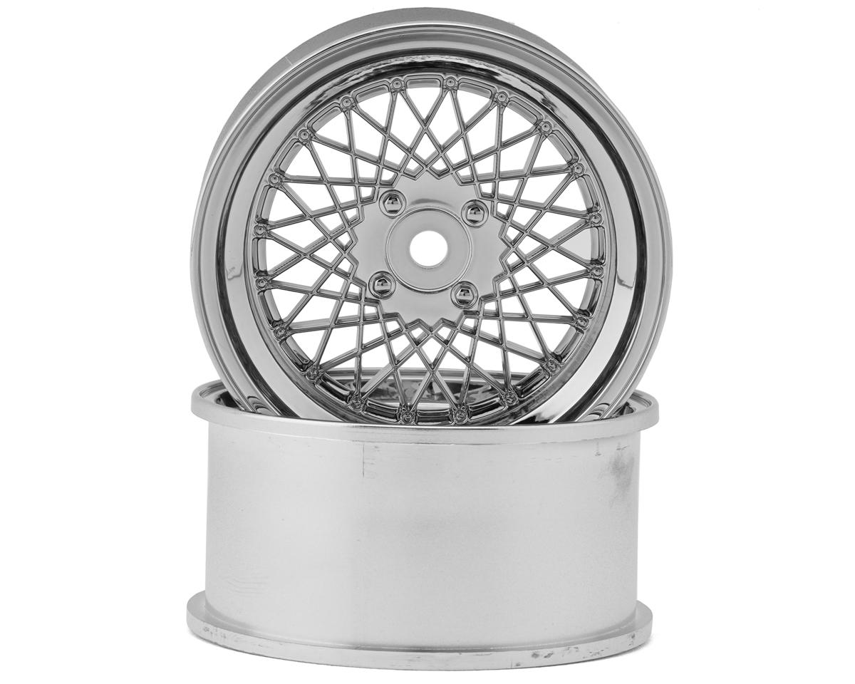 Mikuni Mesh Reinforced Drift Wheel (Chrome Silver) (6mm Offset) w/12mm Hex