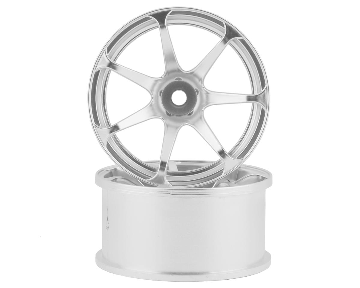 Mikuni AVS Model T7 7-Spoke Drift Wheels (Matte Silver) (2) (5mm Offset) w/12mm Hex