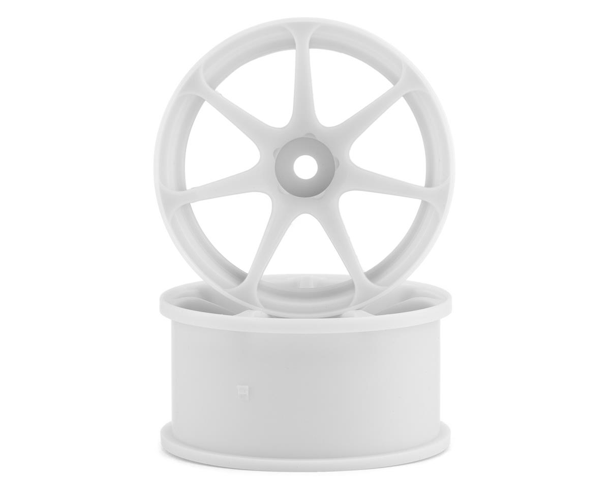 Mikuni AVS Model T7 7-Spoke Drift Wheels (White) (2) (7mm Offset) w/12mm Hex
