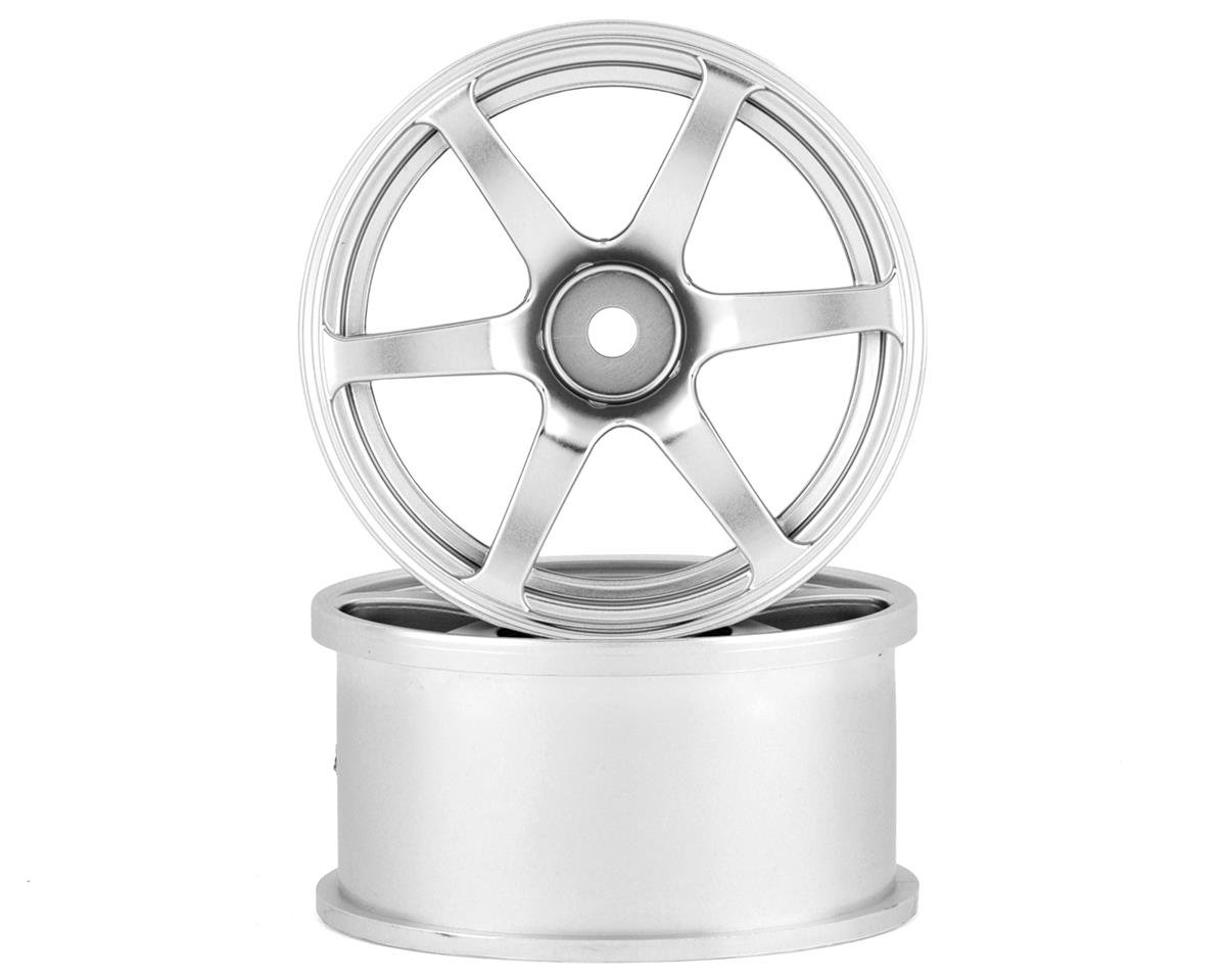 Mikuni AVS Model T6 6-Spoke Drift Wheel (Chrome Silver) (2) (5mm Offset) w/12mm Hex