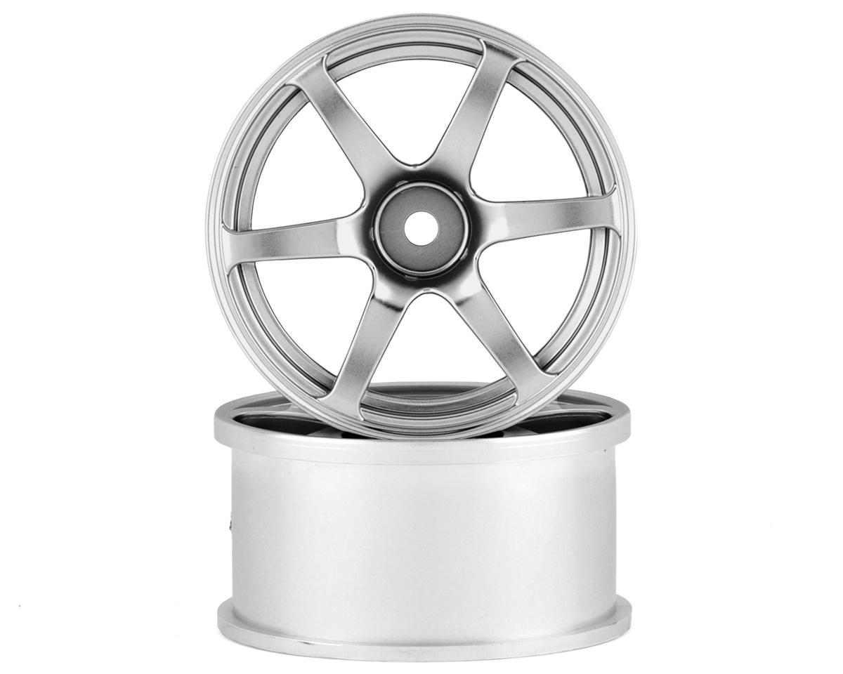 Mikuni AVS Model T6 6-Spoke Drift Wheel (Chrome Silver) (2) (7mm Offset) w/12mm Hex