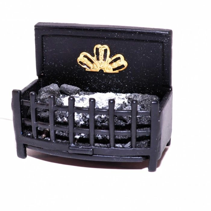 Lit Fire Basket with Bulb