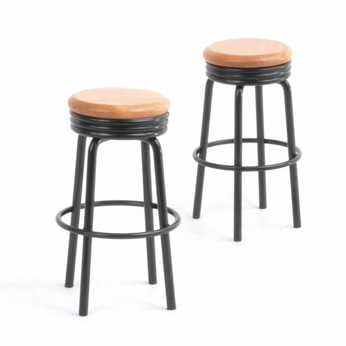 Black Bar Stools, Pack of 2