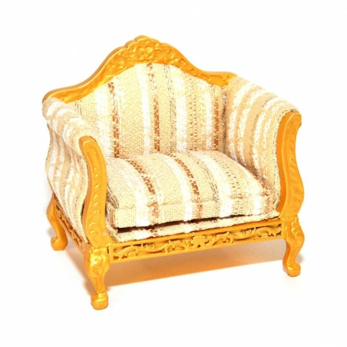 Gold and Silver Louis Xv Armchair