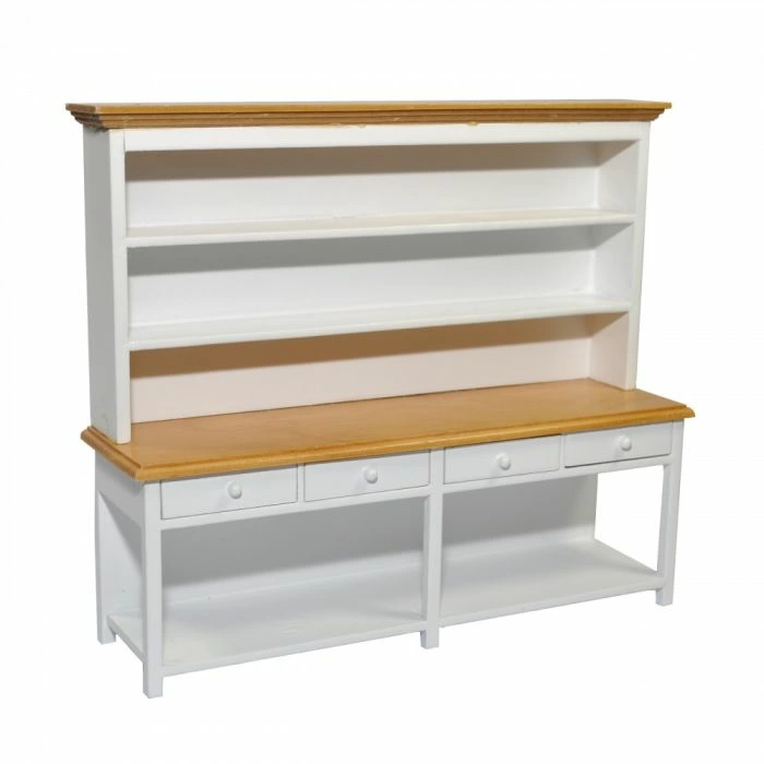 Large White & Pine Dresser