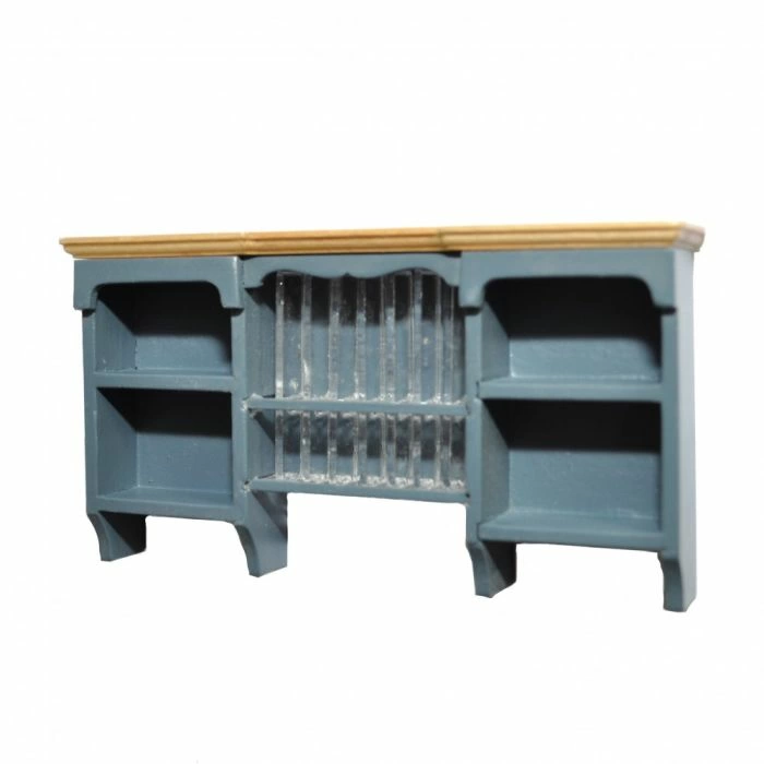 Blue and Pine Wall Shelf