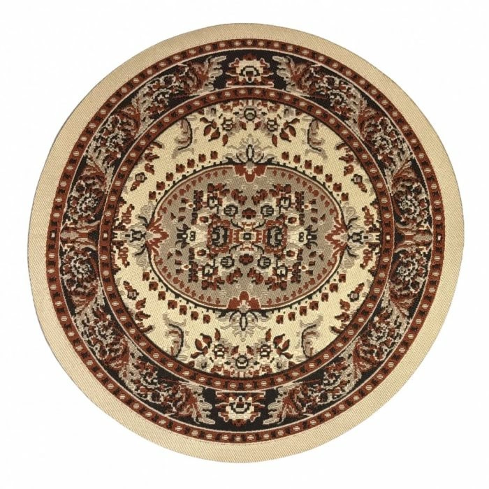Large Round Cream Rug