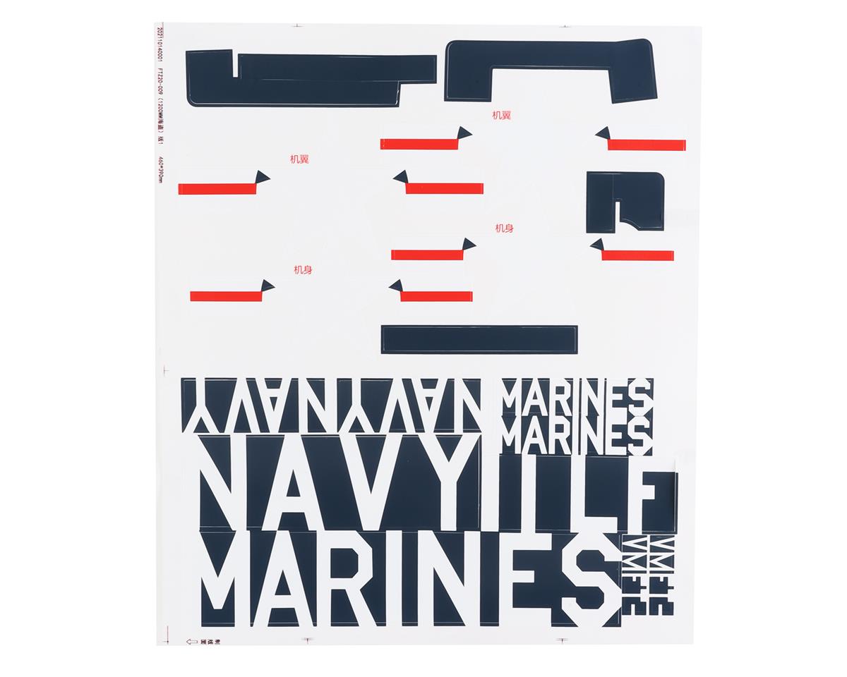 E-flite F4U-4 Corsair 1.2m Decal Sheet